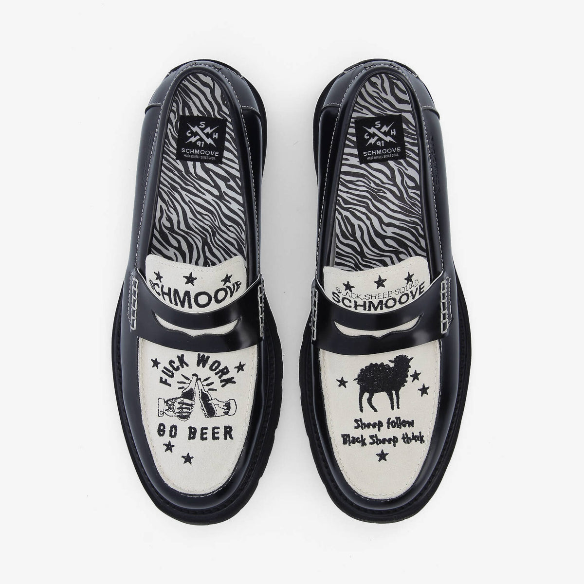 Johnny Loafer - Black/White