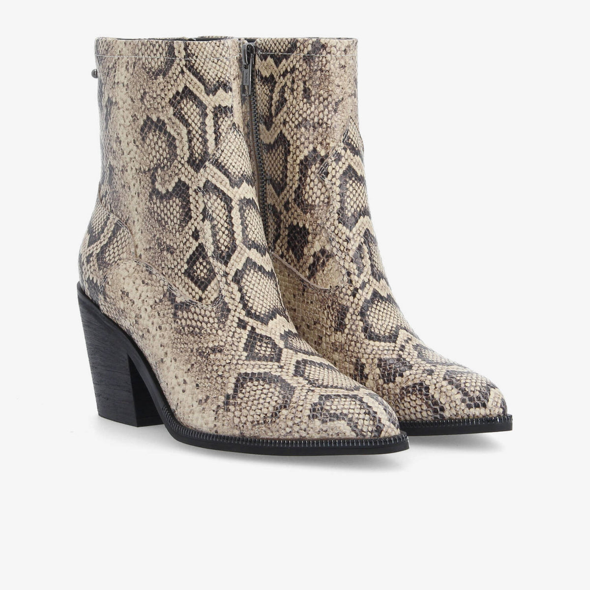 Leonie Zip Boots - Beige
