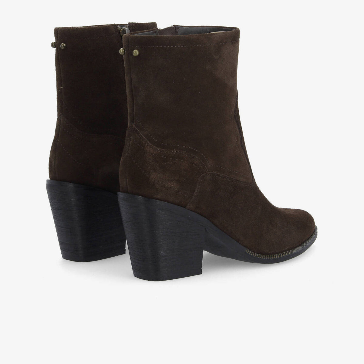 Leonie Zip Boots - Dark Brown