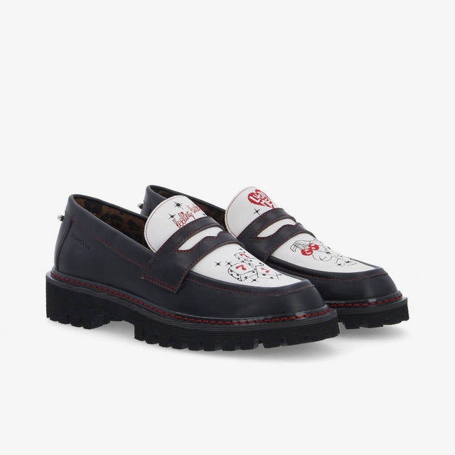 Mysen Loafer - Black/White - Image principale