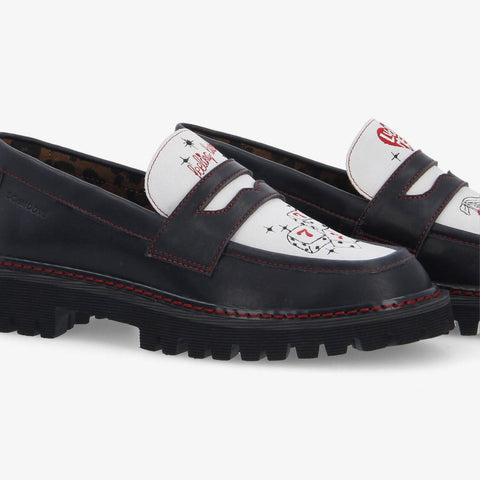 Mysen Loafer - Black/White - Image principale